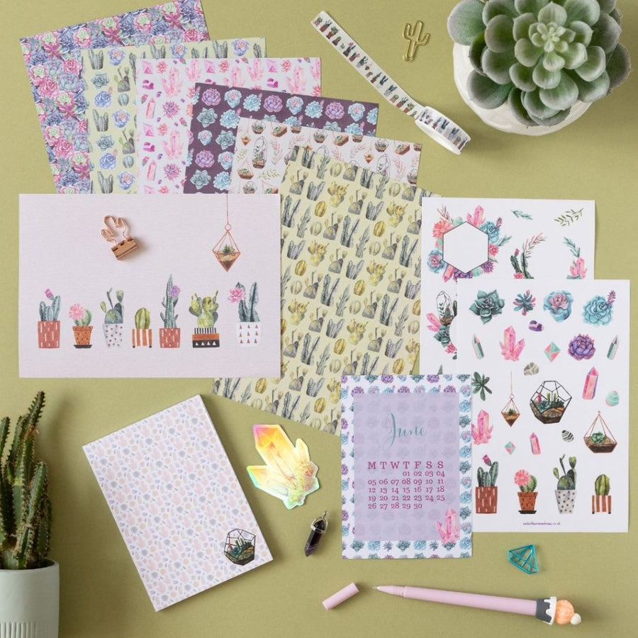 Cacti & Crystals Rowan Berry Stationery Subscription Box - Under the Rowan Trees