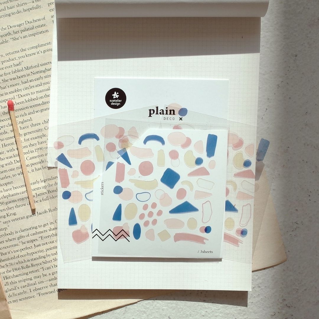 16 - 18 Muted Suatelier Stickers - Plain - 17 - Suatelier