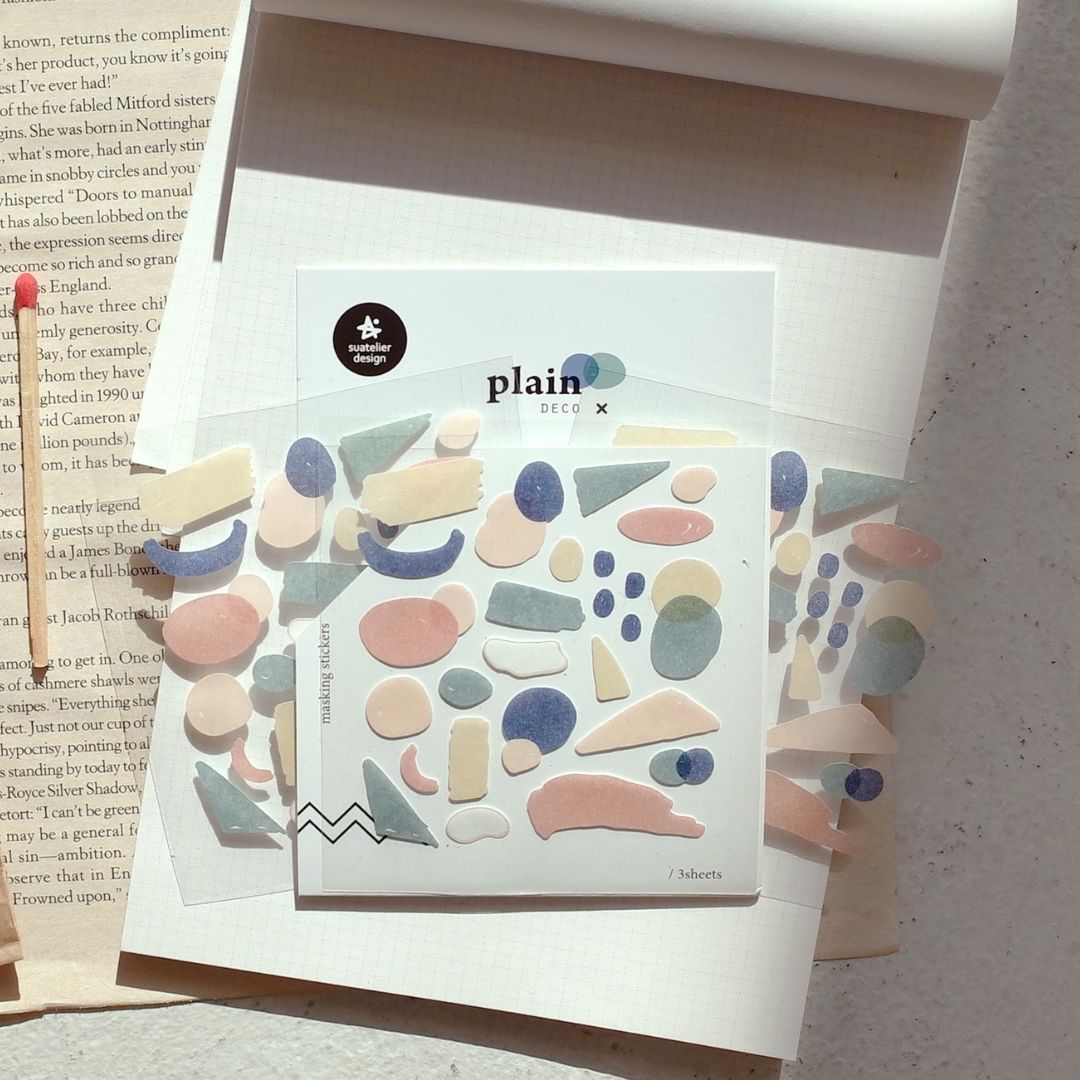 16 - 18 Muted Suatelier Stickers - Plain - 17 - Suatelier