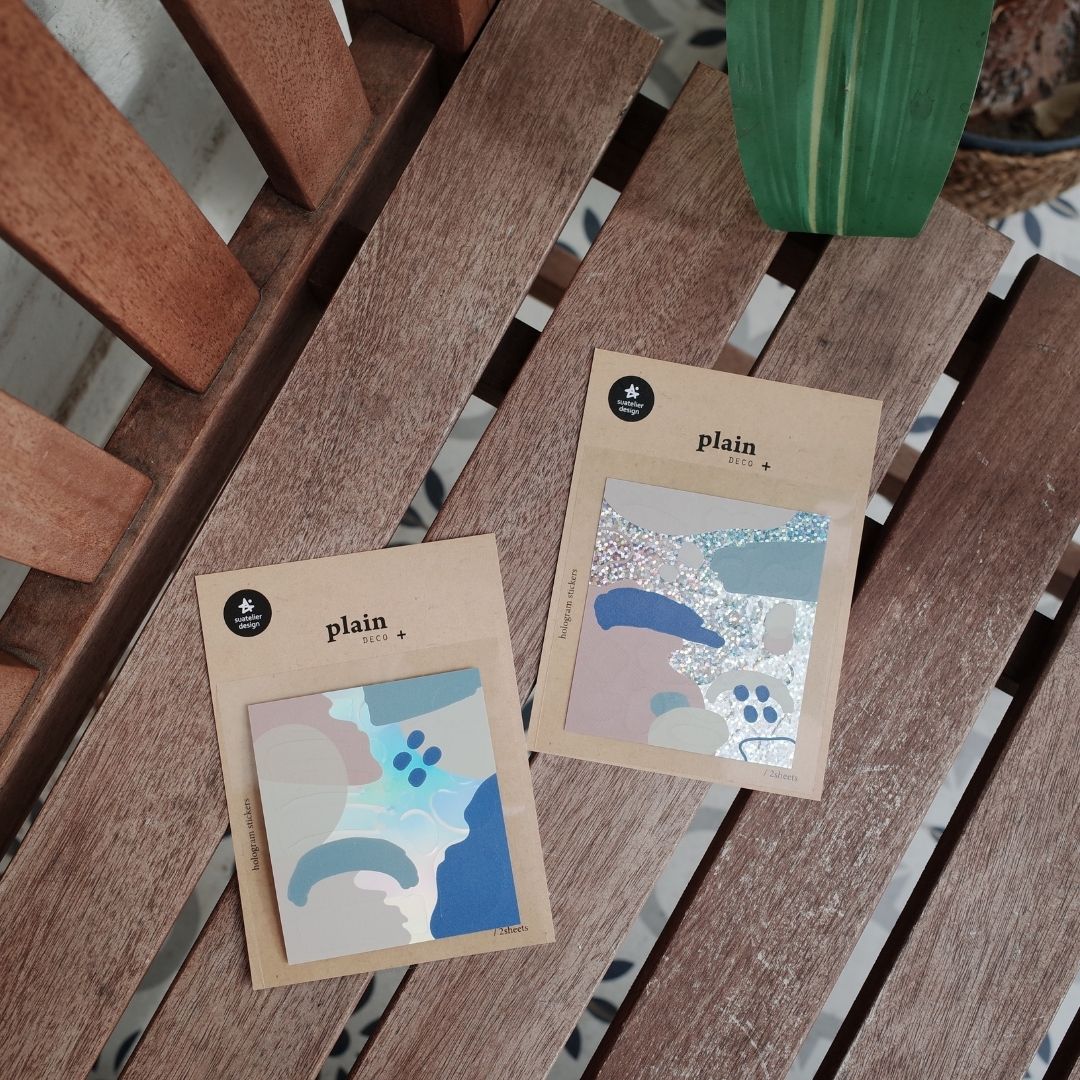 19 - 20 Muted Holographic Suatelier Stickers - Plain - 20 - Suatelier