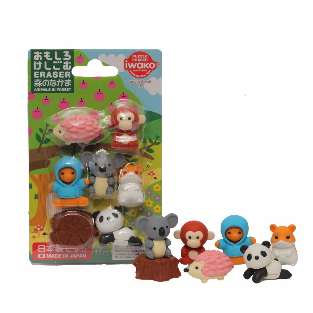 Iwako Novelty Erasers - Forest Animals - Under the Rowan Trees