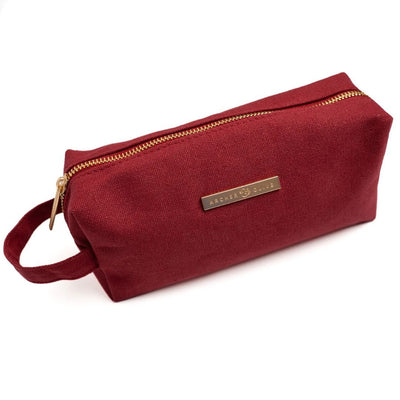 Maroon Canvas Pencil Case - Under the Rowan Trees