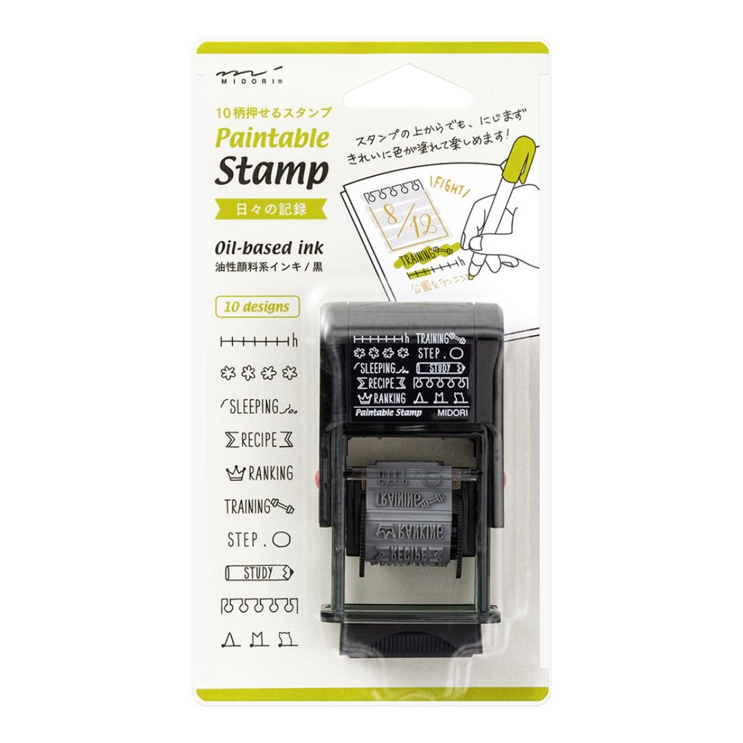 Midori Paintable Rotating Stamp - Daily Life Record - Under the Rowan Trees