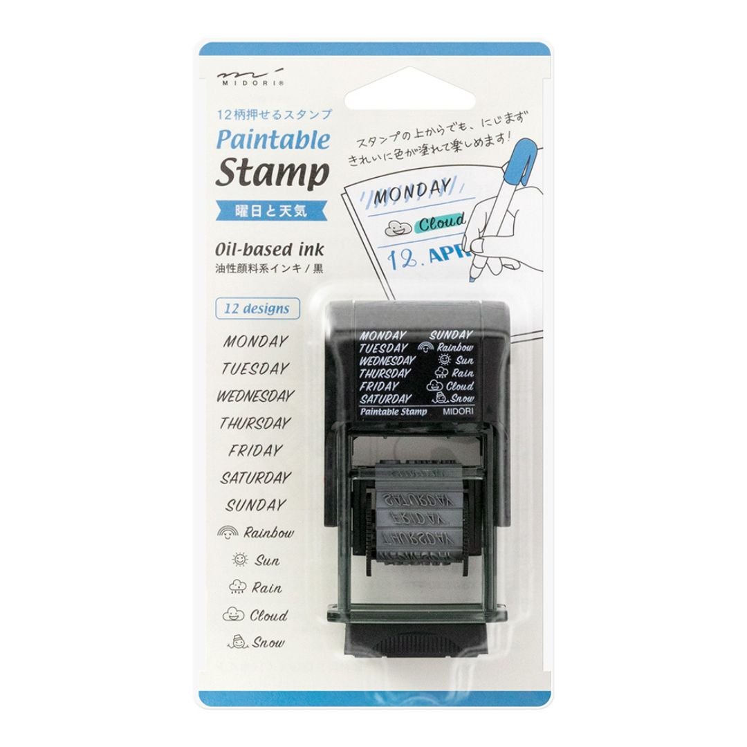 Midori Paintable Rotating Stamp - Days and Weather - Under the Rowan Trees
