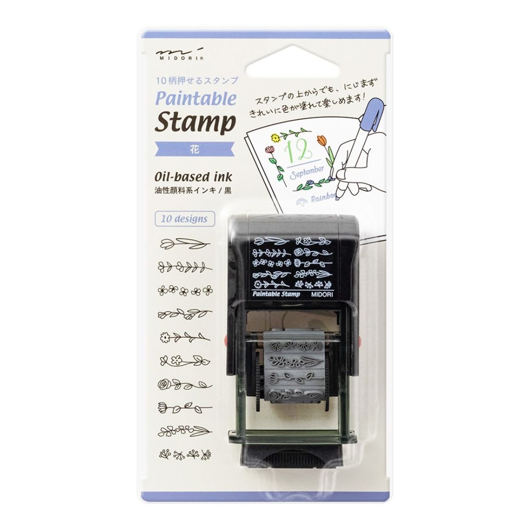 Midori Paintable Rotating Stamp - Flower - Under the Rowan Trees