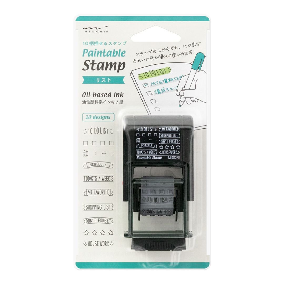 Midori Paintable Rotating Stamp - List - Under the Rowan Trees