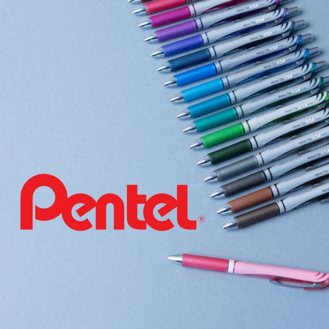 Pentel UK Brand Logo with Energel Pens