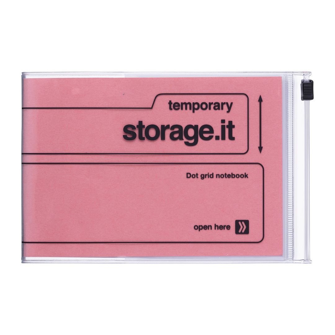 A6 Dot Grid Storage.It Notebook-Notebooks-Mark's Inc.-Salmon Pink