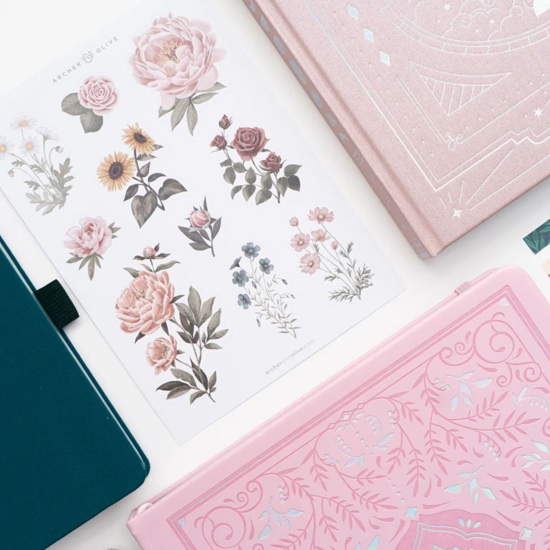 Antique Floral Sticker Set - Archer & Olive - Under the Rowan Trees