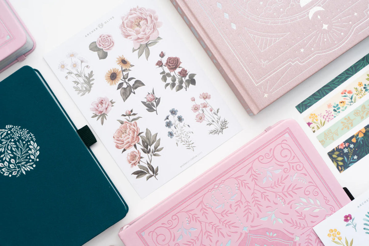 Antique Floral Sticker Set - Archer & Olive-Stickers-Archer & Olive-