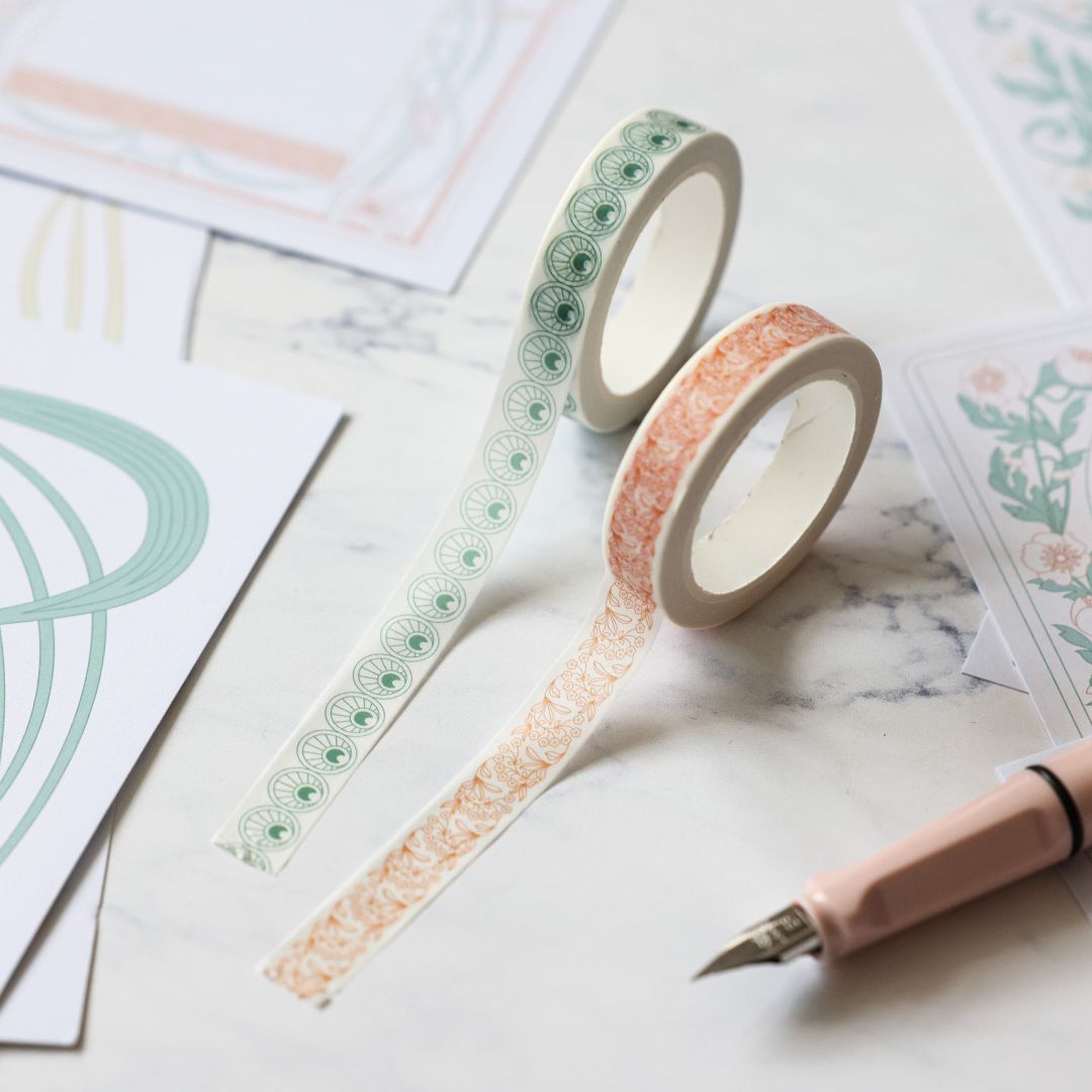 Art Nouveau Washi Tape-Washi Tape-Under the Rowan Trees-Green