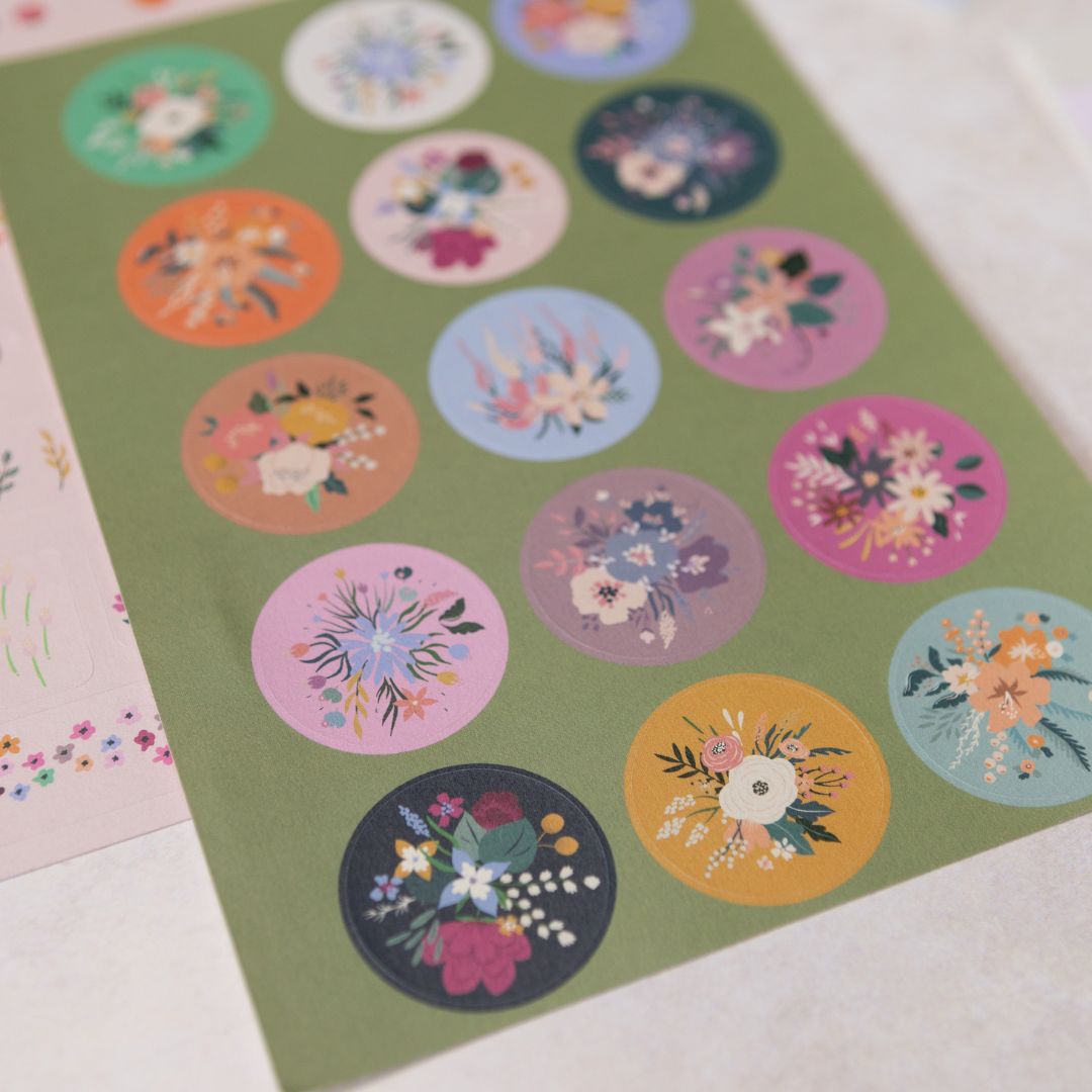 Blooming Meadow Sticker Sheets-Stickers-Under the Rowan Trees-Flowers