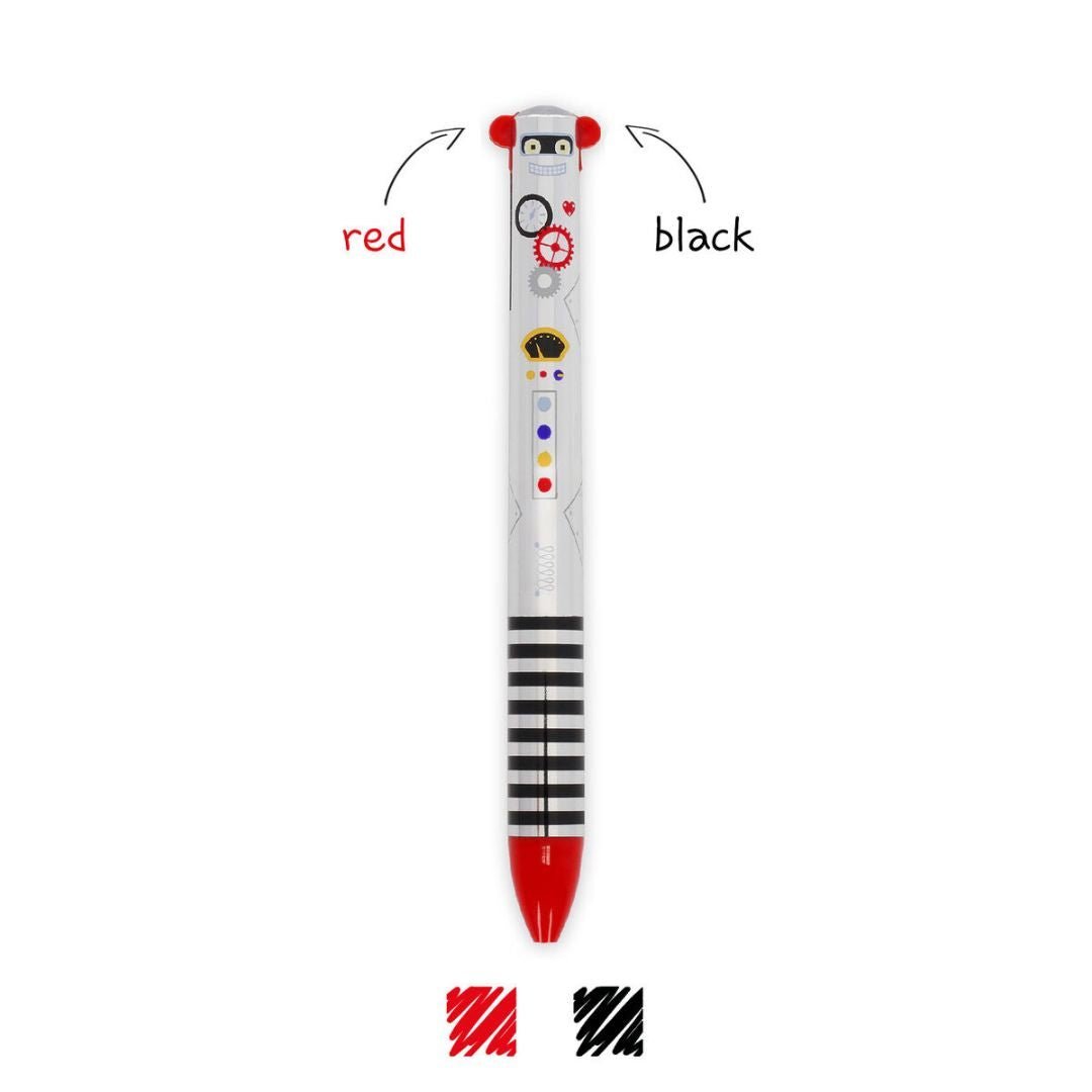 Click & Clack Legami Two Colour Ballpoint Pen-Pens-Legami-Robot