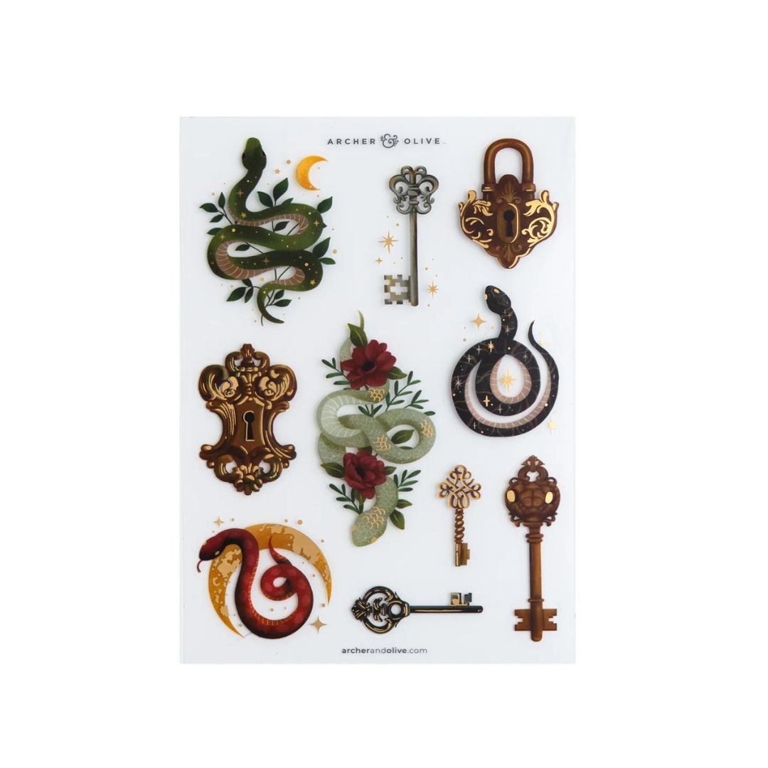 Coiled Key Sticker Set - Archer & Olive - Archer & Olive