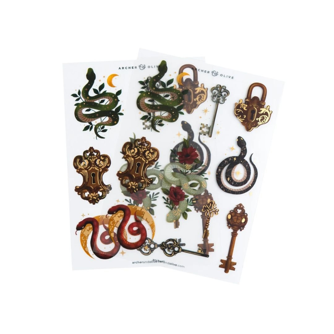Coiled Key Sticker Set - Archer & Olive - Archer & Olive
