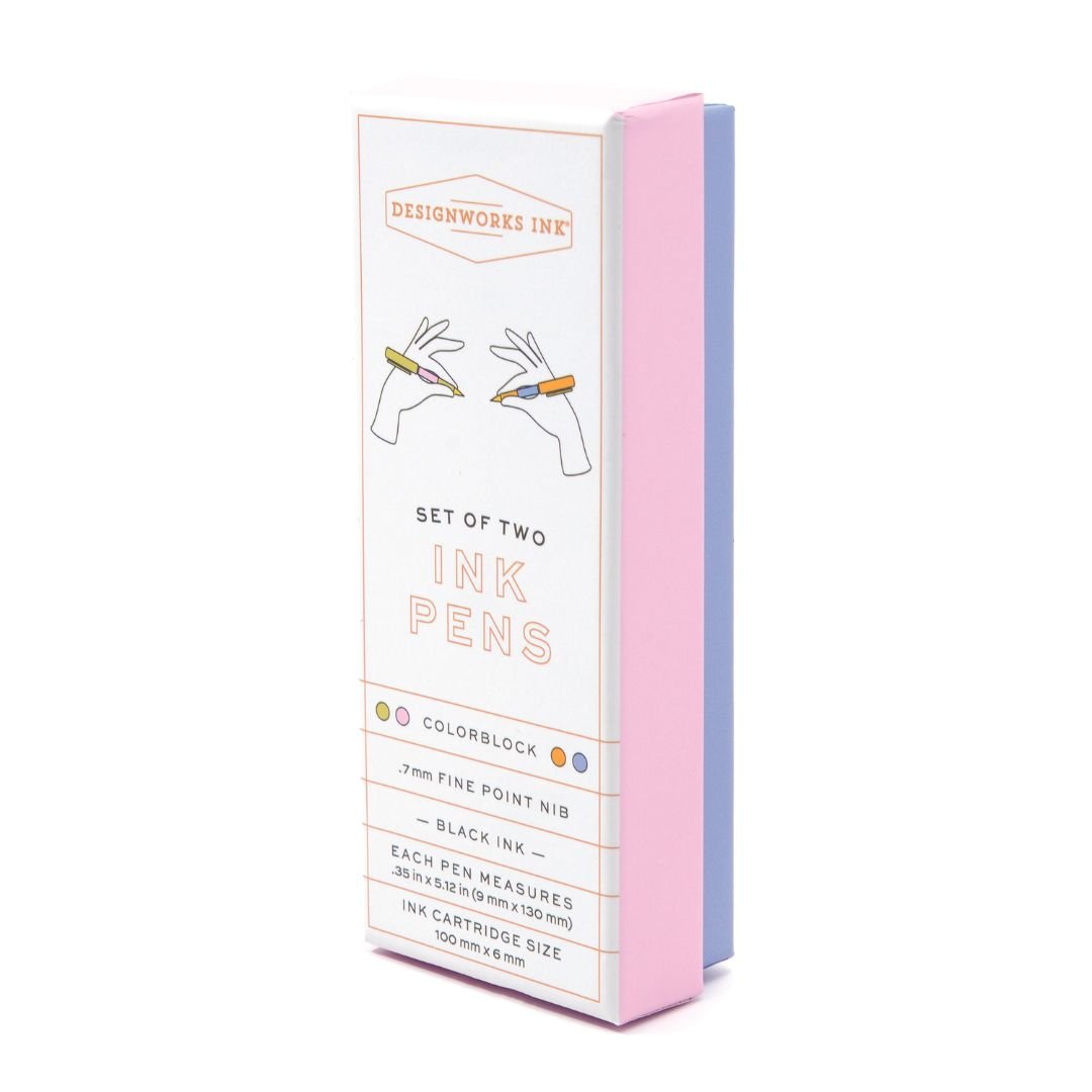 Colour Block Pens-Pens-Designworks Collective-Lilac & Cornflower
