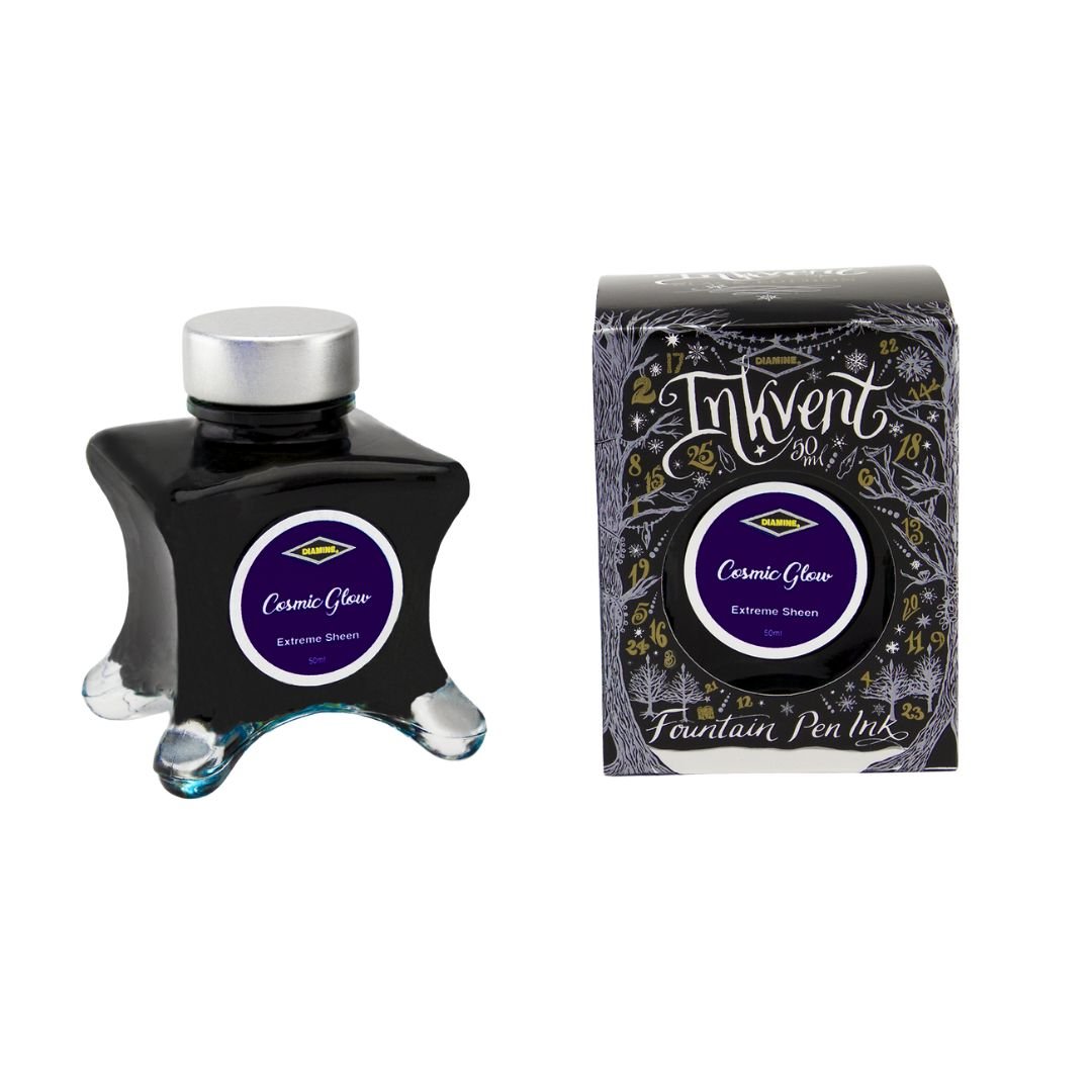 Diamine 50ml Fountain Pen Ink - Black Inkvent Edition - Cosmic Glow