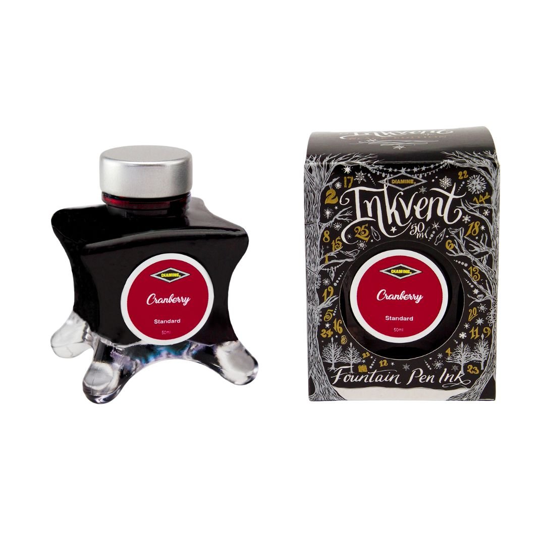 Diamine 50ml Fountain Pen Ink - Black Inkvent Edition - Cranberry