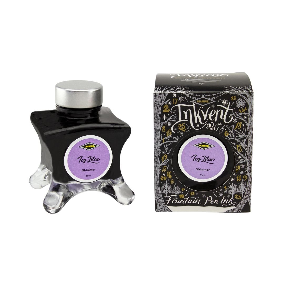 Diamine 50ml Fountain Pen Ink - Black Inkvent Edition - Icy Lilac