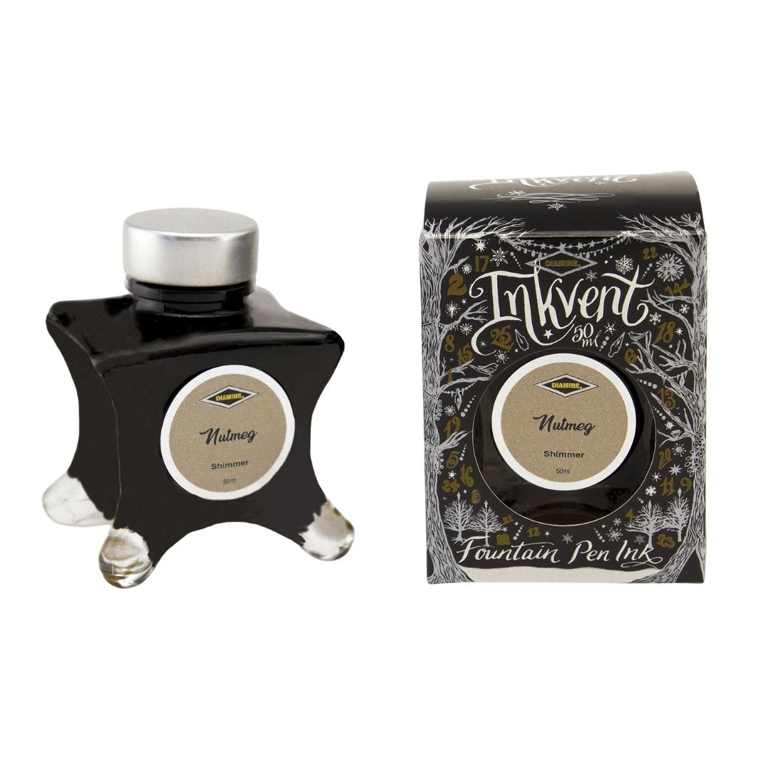 Diamine 50ml Fountain Pen Ink - Black Inkvent Edition - Nutmeg