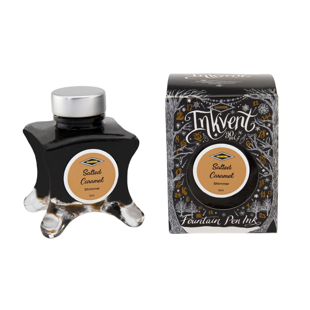 Diamine 50ml Fountain Pen Ink - Black Inkvent Edition - Salted Caramel