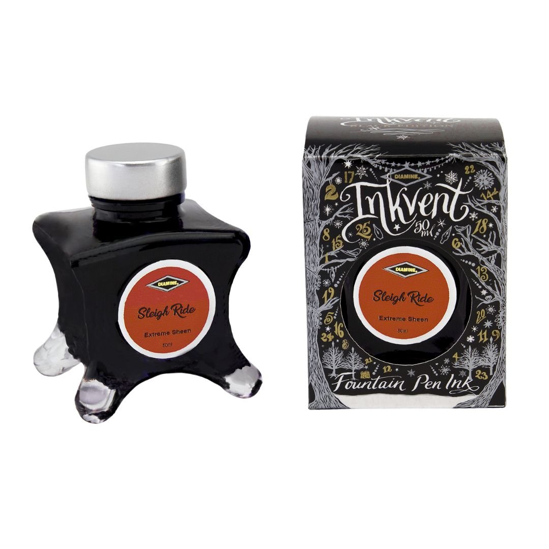 Diamine 50ml Fountain Pen Ink - Black Inkvent Edition - Sleigh Ride