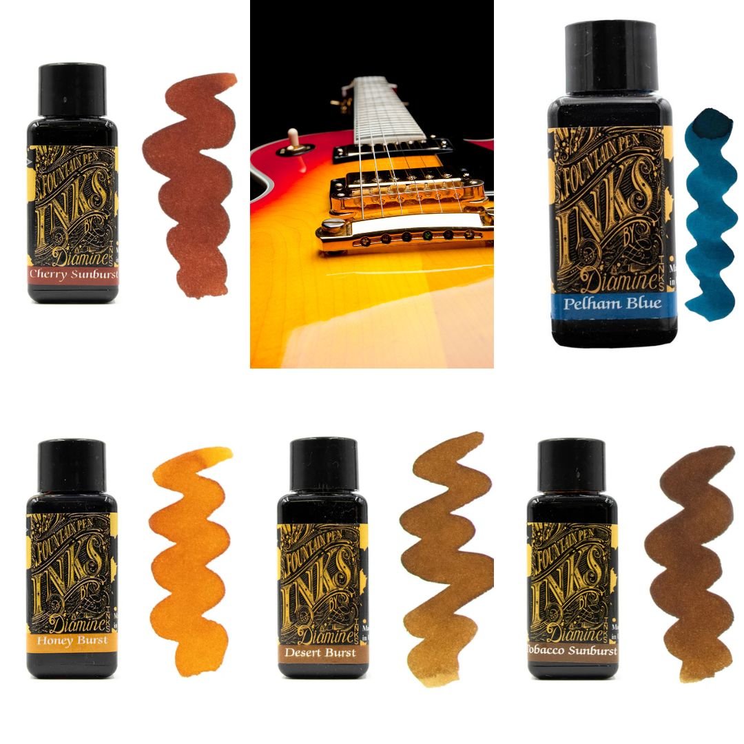 Diamine Gibson Les Paul Guitar Fountain Pen Inks 30ml-Fountain Pen Inks-Diamine-Cherry Sunburst