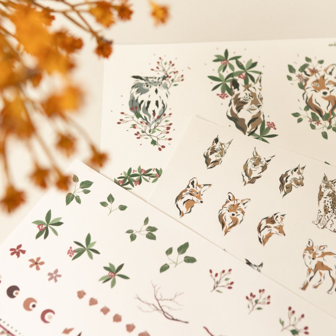 Forest Sticker Sheets-Stickers-Under the Rowan Trees-Animals