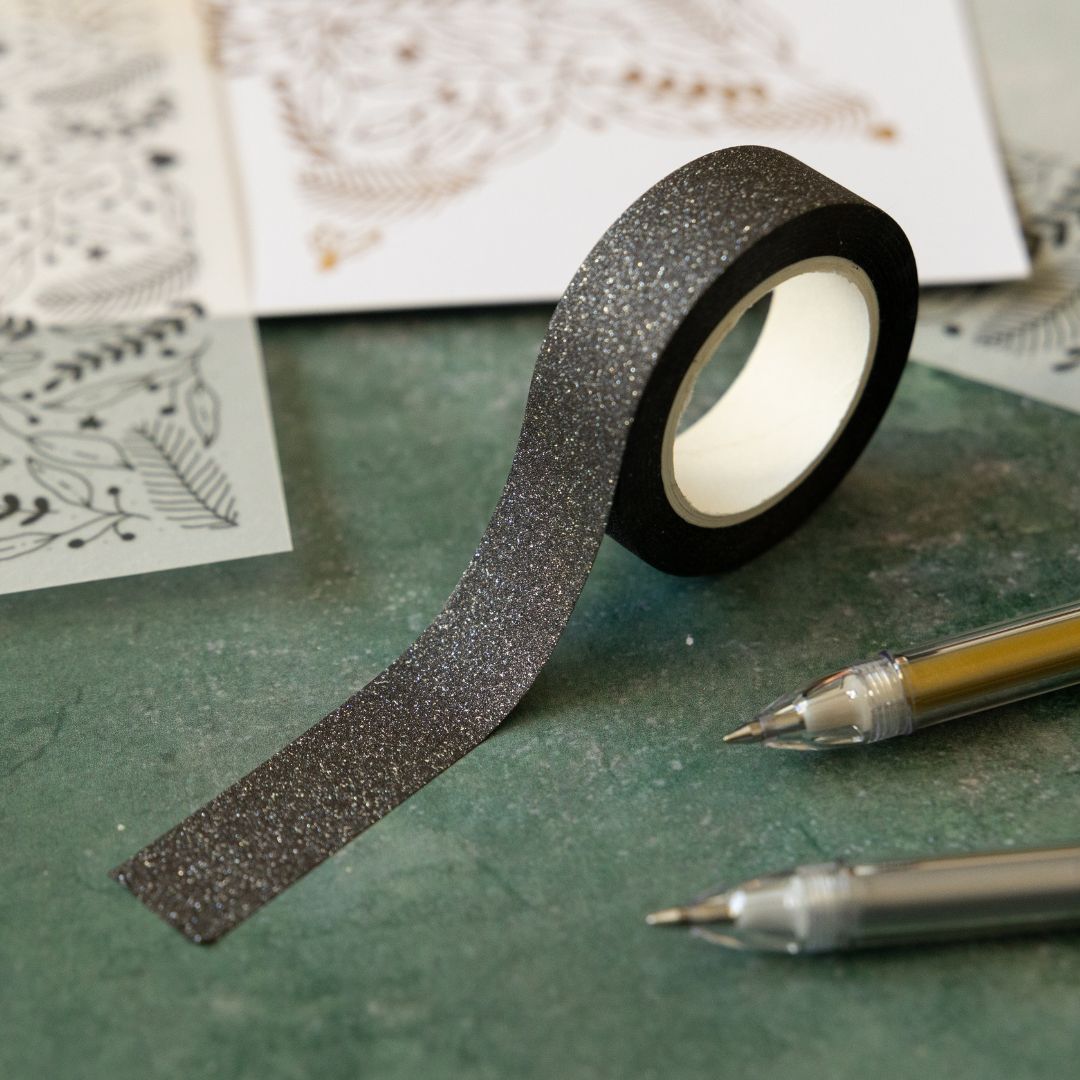 Glitter Washi Tape-Washi Tape-Under the Rowan Trees-Black
