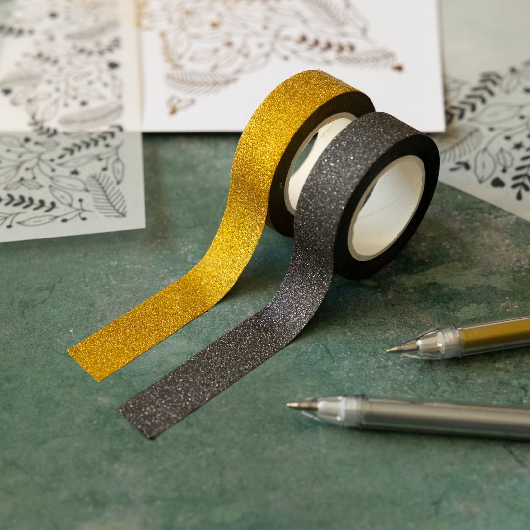 Glitter Washi Tape-Washi Tape-Under the Rowan Trees-Black