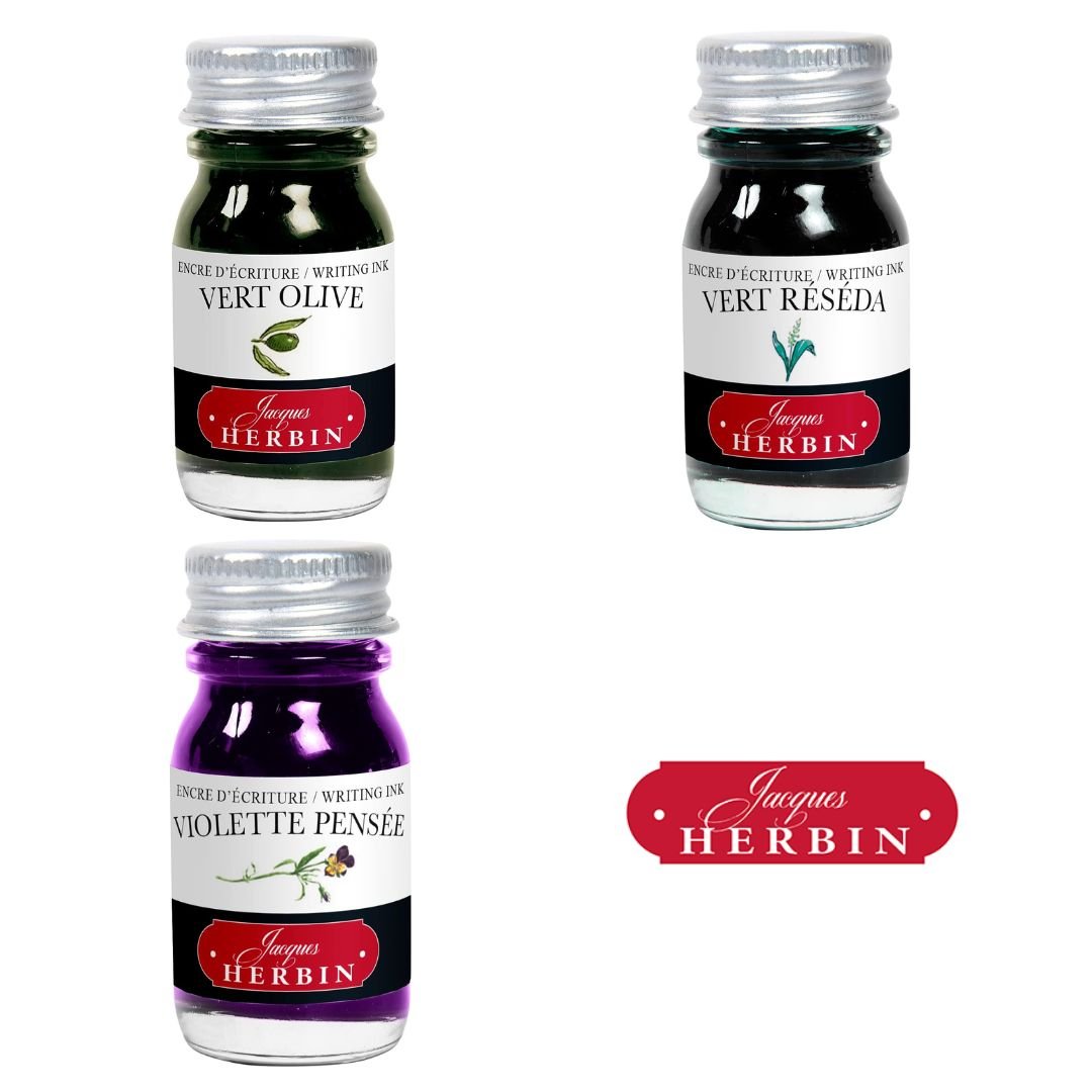 Herbin Fountain Pen Ink Bottle 10ml - Ambre de Birmanie - Under the Rowan Trees