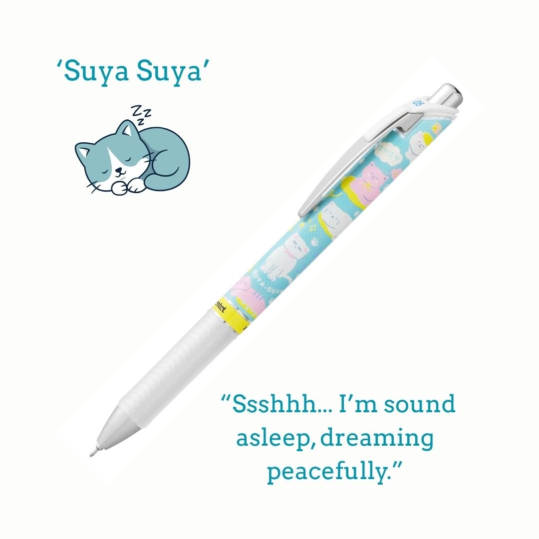 Japanese Onomatopoeia Kawaii Edition Energel 0.5 Rollerball - Saku Saku - Pentel