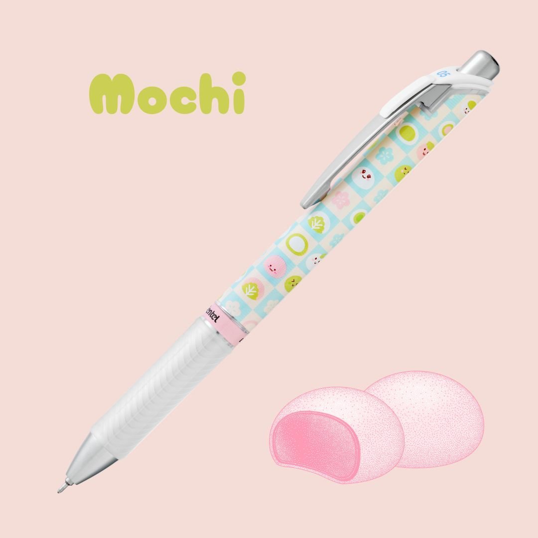 Japanese Snacks Kawaii Edition Energel 0.5 Rollerball-Pens-Pentel-Mochi (blue ink)