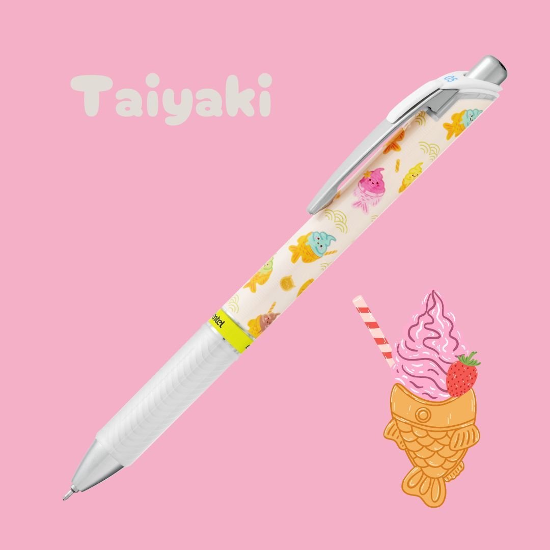 Japanese Snacks Kawaii Edition Energel 0.5 Rollerball-Pens-Pentel-Taiyaki (blue ink)