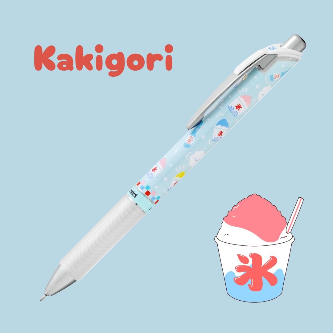 Japanese Snacks Kawaii Edition Energel 0.5 Rollerball-Pens-Pentel-Kakigori (black ink)
