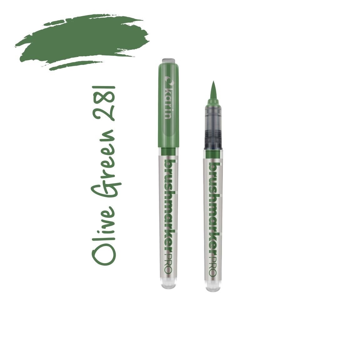 Karin Brushmarker Pro - Colourful Brush Pens-Pens-Karin-Olive Green
