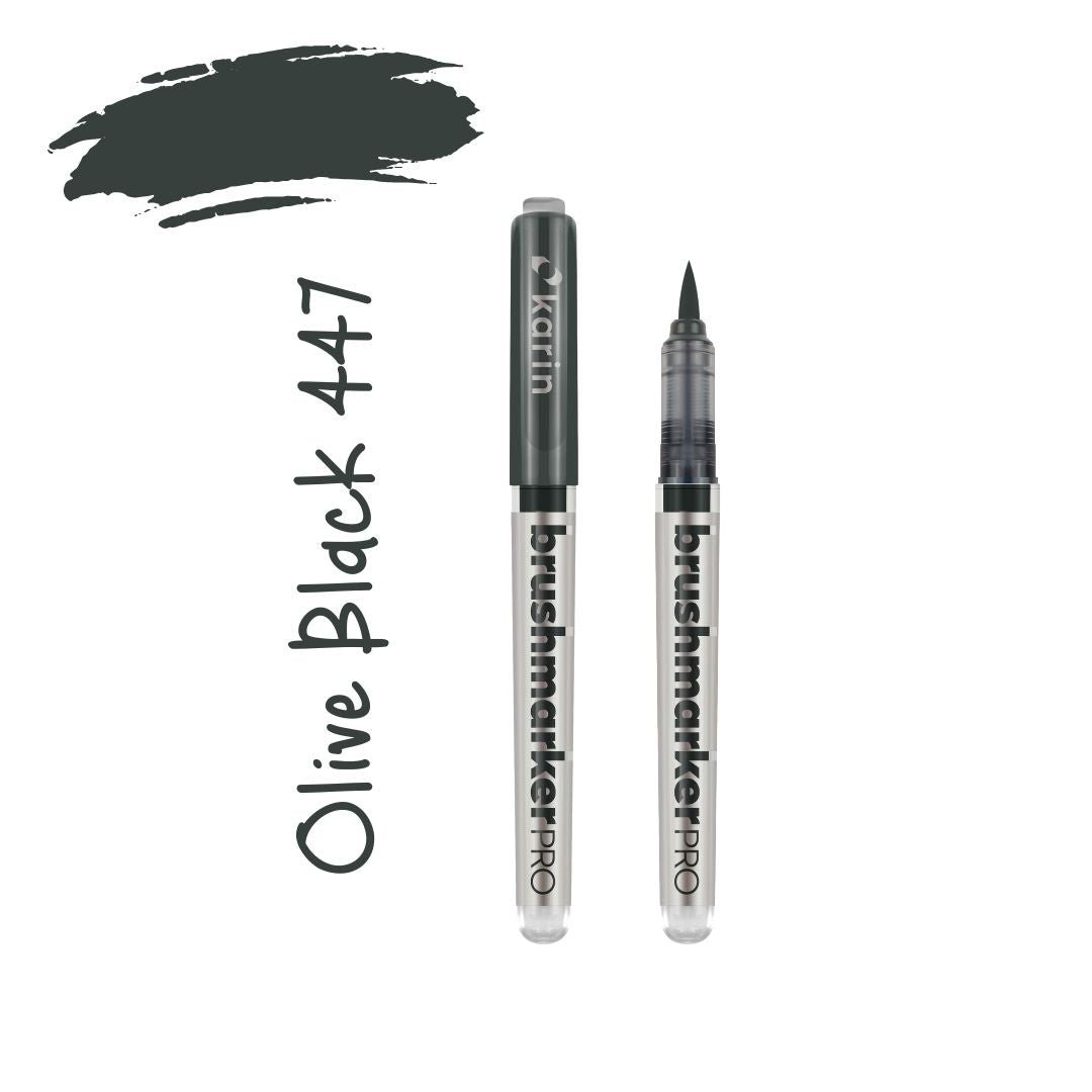 Karin Brushmarker Pro - Colourful Brush Pens-Pens-Karin-Olive Black