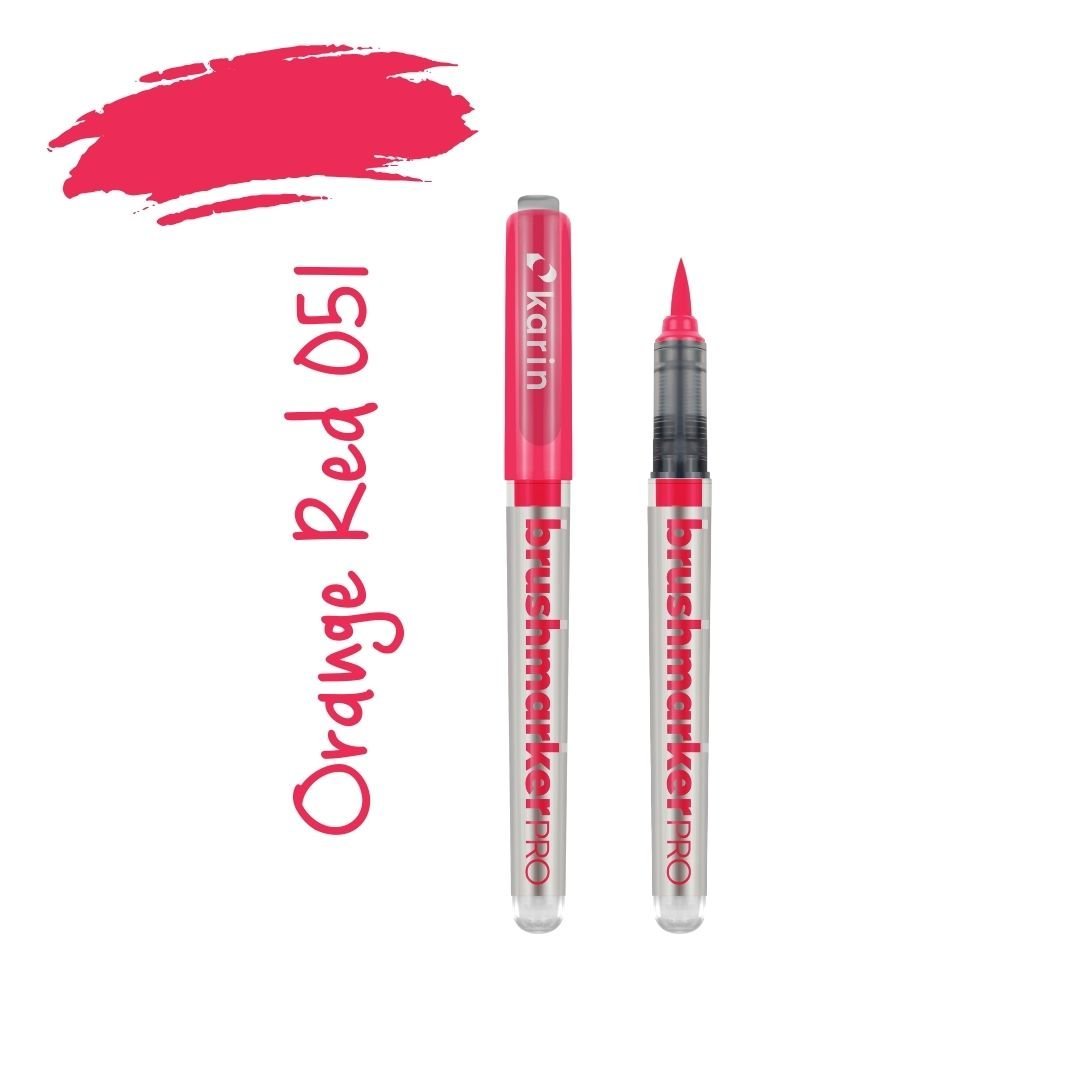 Karin Brushmarker Pro - Colourful Brush Pens-Pens-Karin-Orange Red
