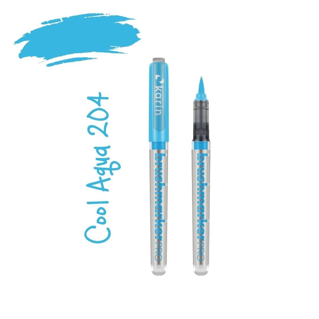 Karin Brushmarker Pro - Colourful Brush Pens-Pens-Karin-Cool Aqua