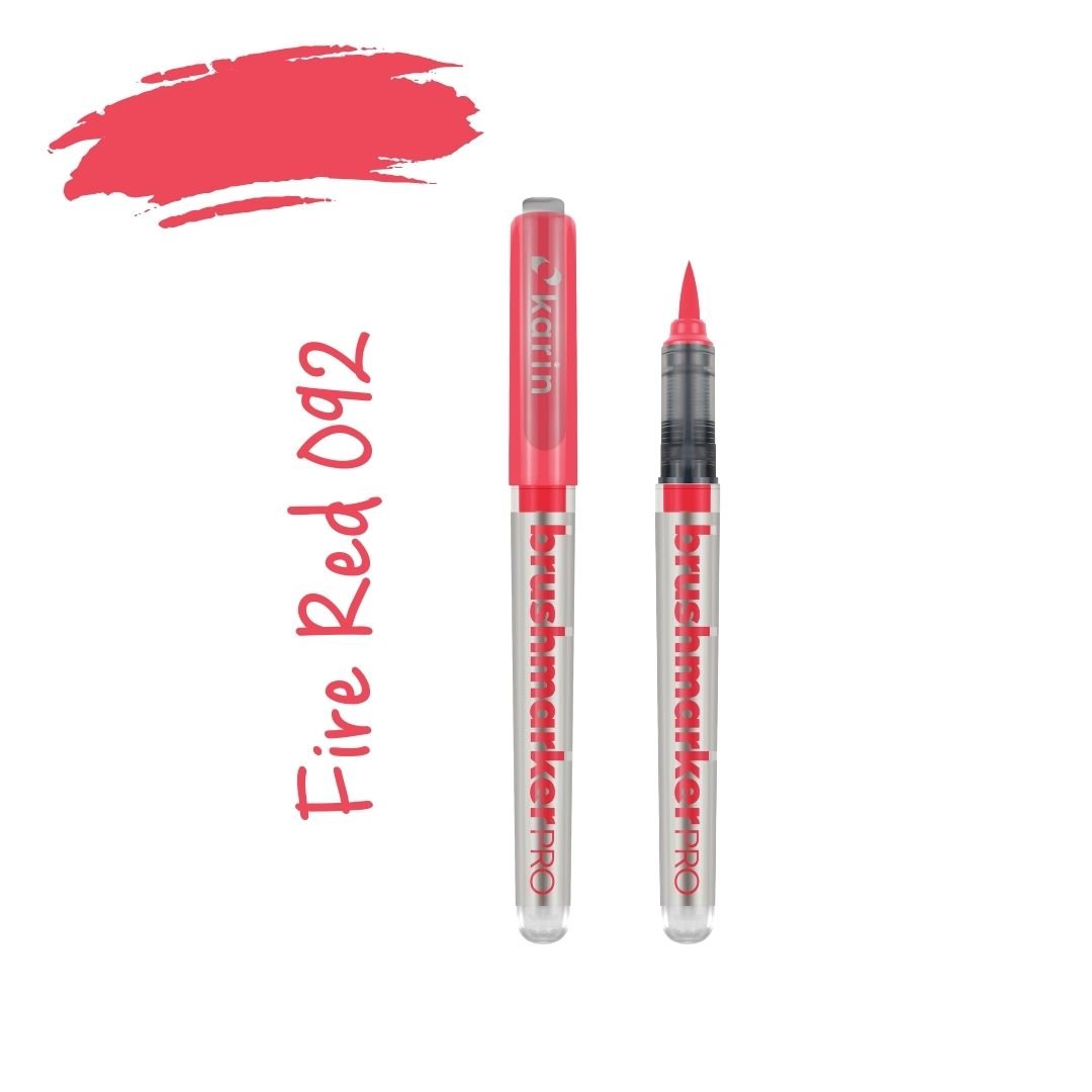 Karin Brushmarker Pro - Colourful Brush Pens-Pens-Karin-Fire Red