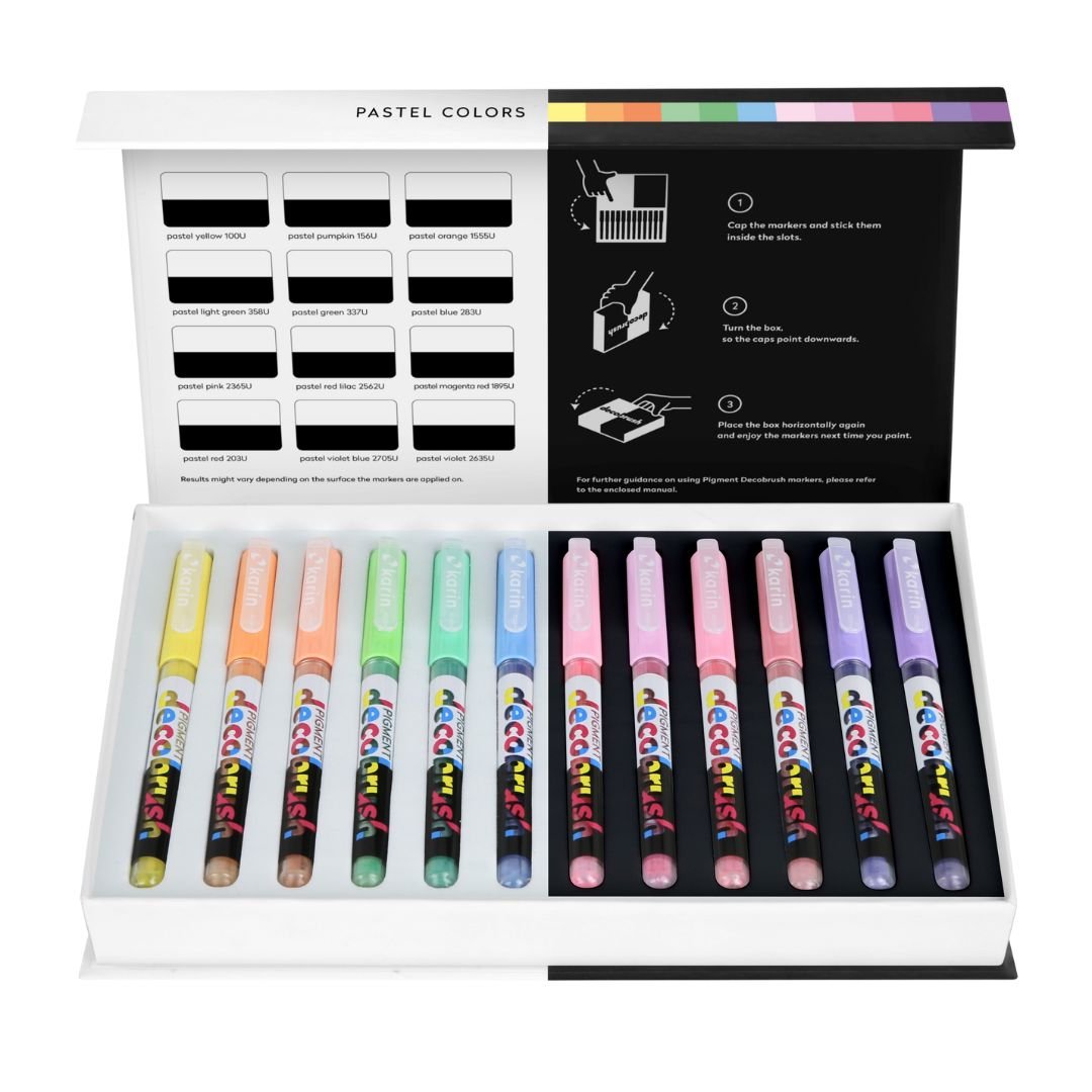 Karin Pigment Decobrush 12 Pastel Colours - Karin