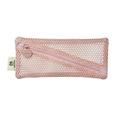 Mesh Pencil Case-Pencil Cases-Mark's Inc.-Light Pink