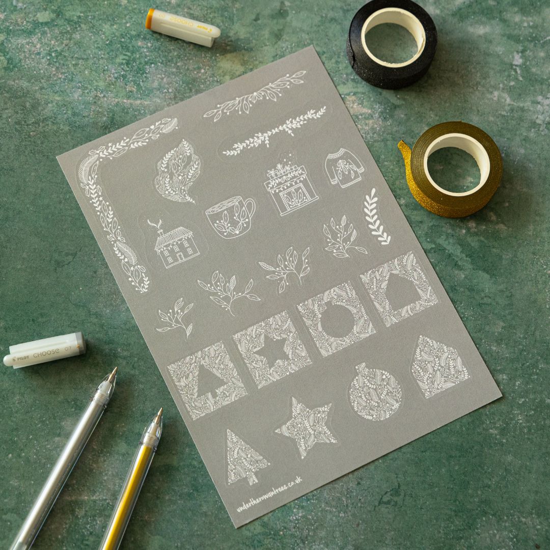 Midwinter Sticker Sheets-Stickers-Under the Rowan Trees-Grey