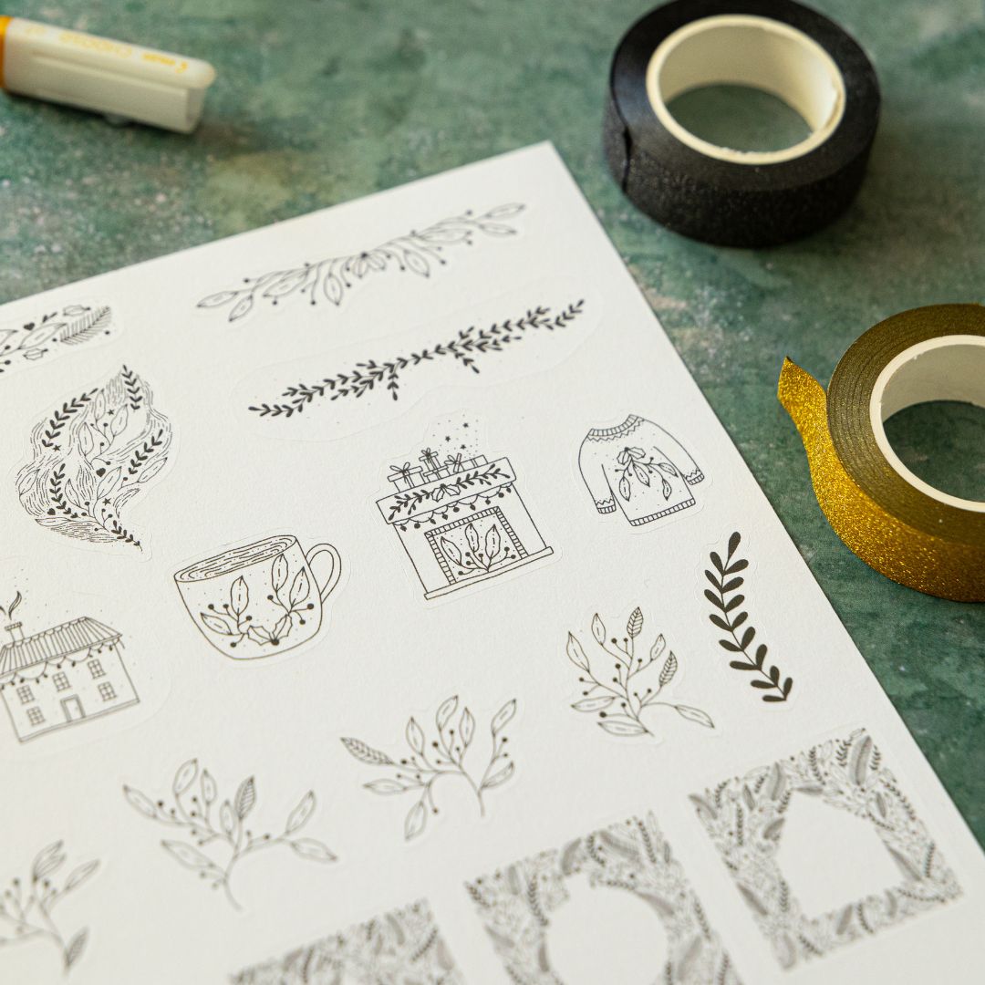Midwinter Sticker Sheets-Stickers-Under the Rowan Trees-White
