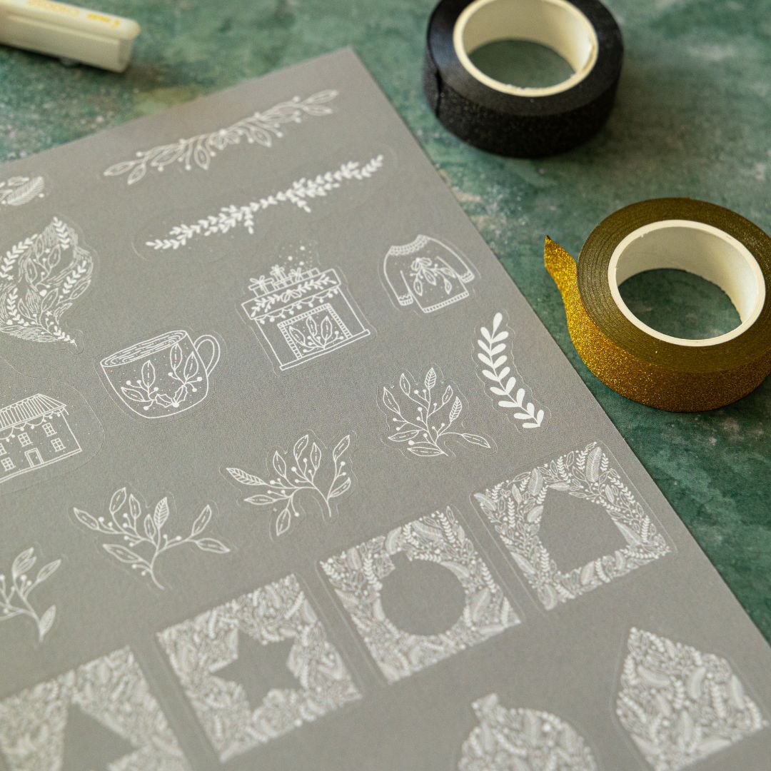 Midwinter Sticker Sheets-Stickers-Under the Rowan Trees-White
