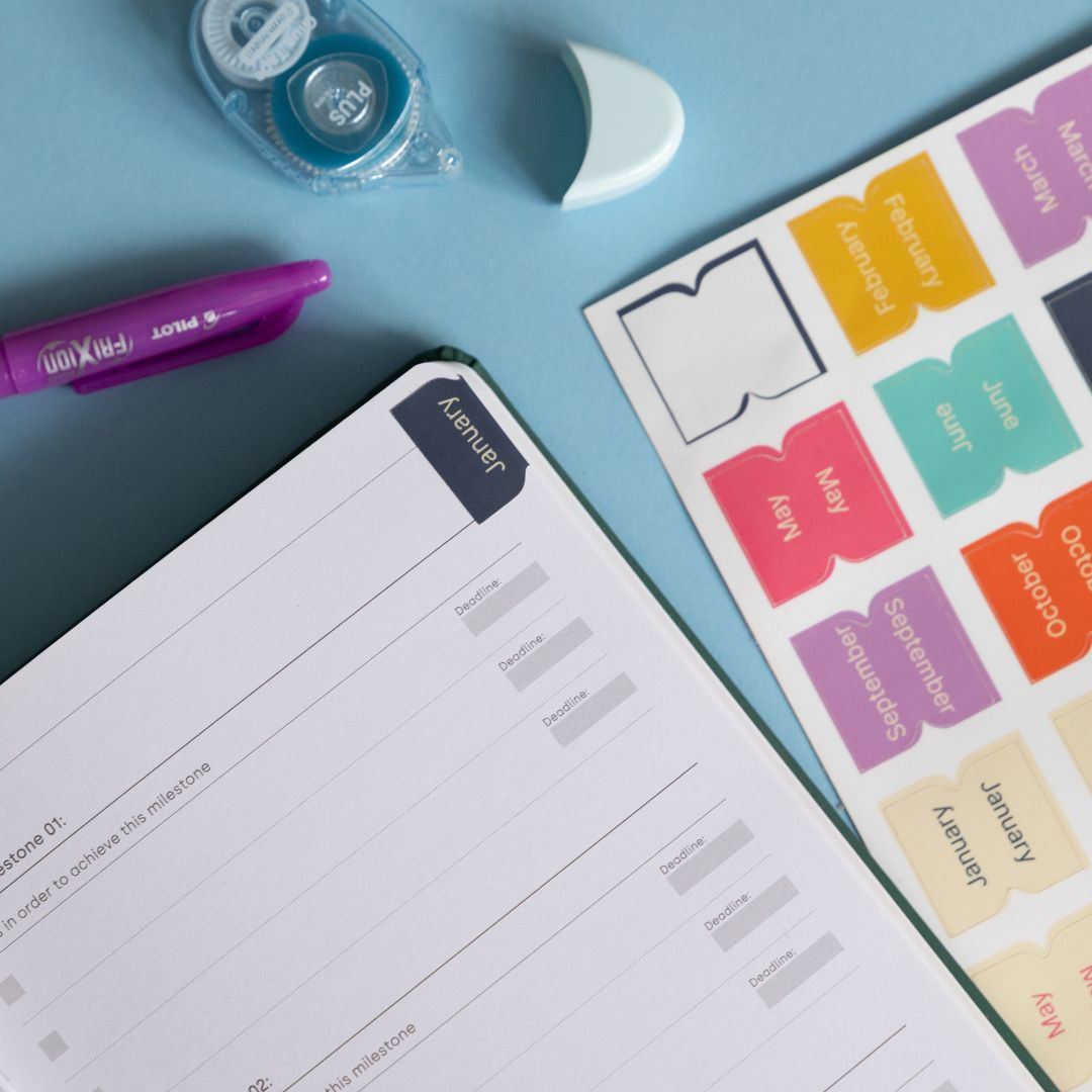 Month Page Tab Stickers-Stickers-Under the Rowan Trees-