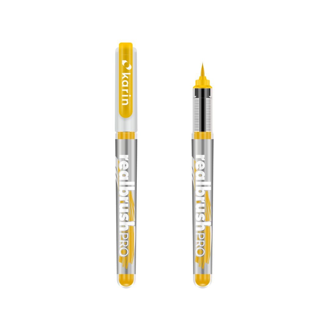 Neon Realbrush Pro - Karin Brush Tip Pens-Pens-Karin-Neon Canary