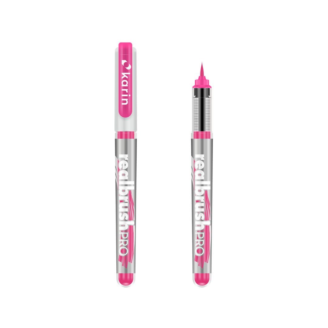 Neon Realbrush Pro - Karin Brush Tip Pens-Pens-Karin-Neon Pink