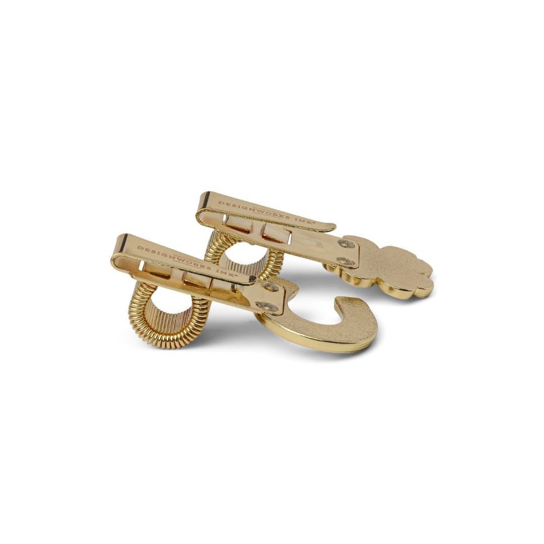 Pen Clips Set of Two-Pen Loops-Designworks Collective-Butterfly & Mushroom