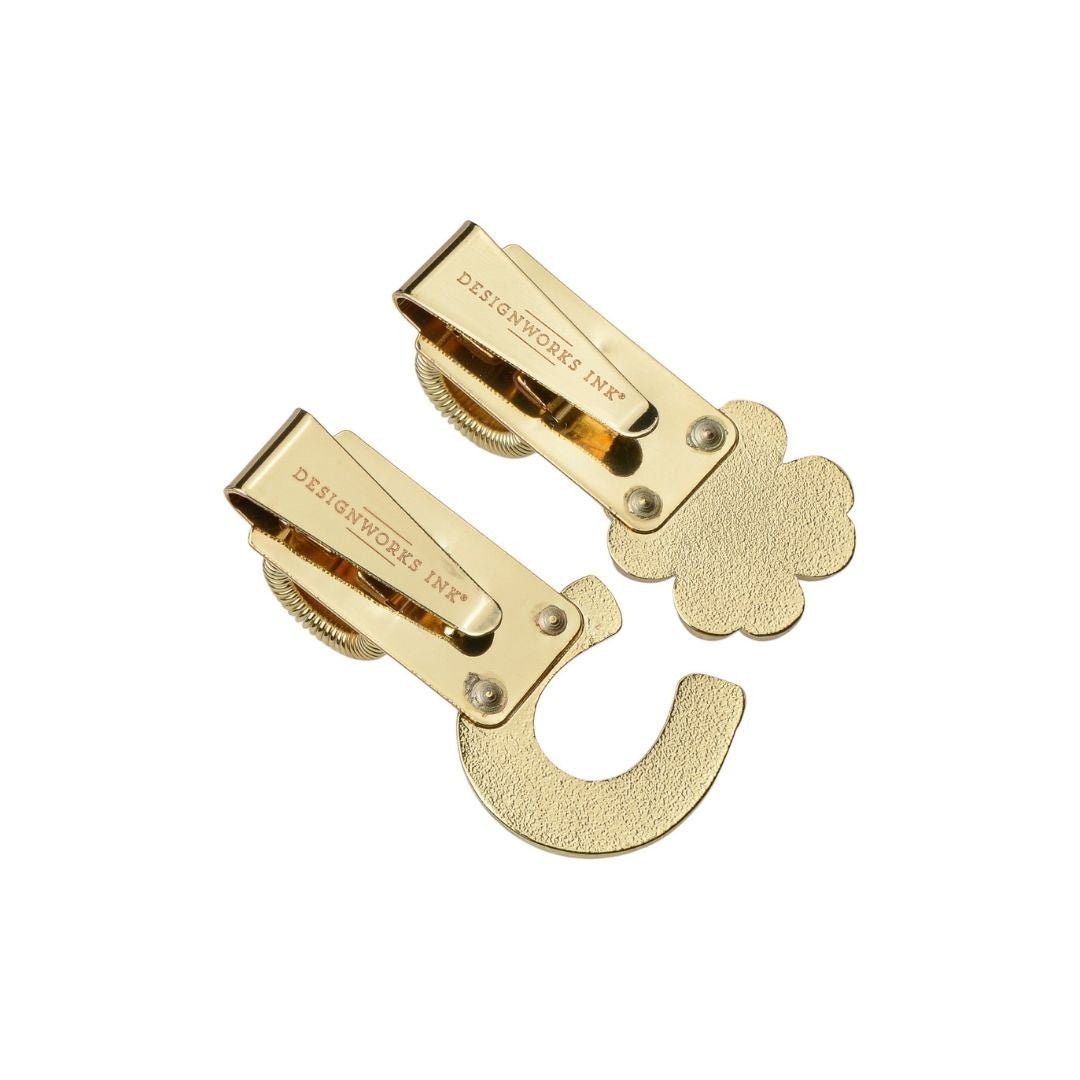 Pen Clips Set of Two-Pen Loops-Designworks Collective-Butterfly & Mushroom